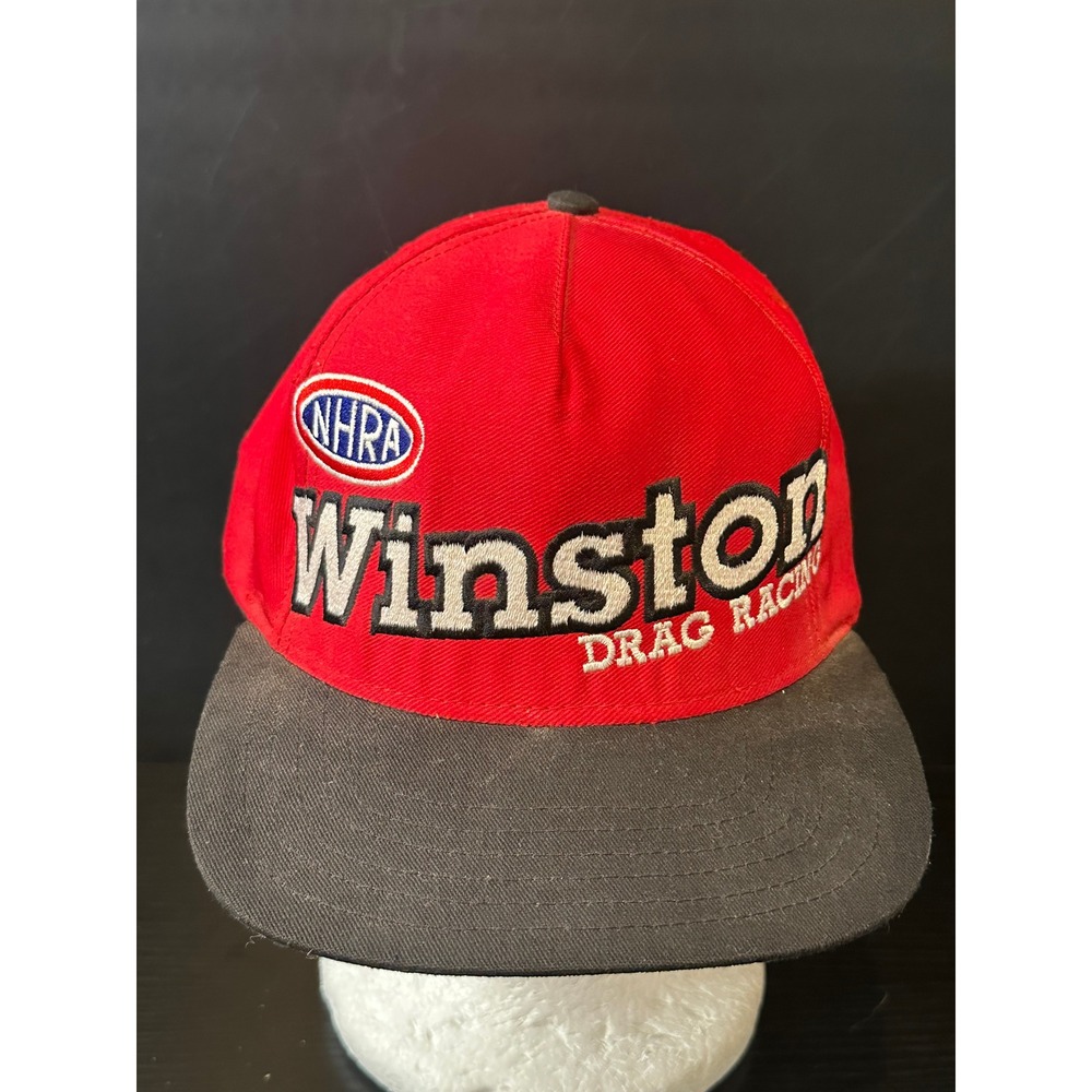 Vintage Winston Drag Racing NHRA Hat 1998 Sears Craftsman Nationals Snapback Red